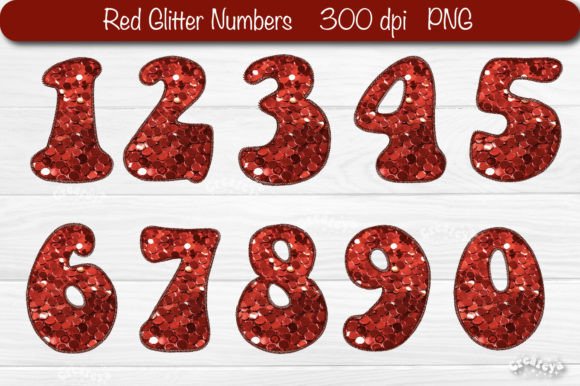A Designer's Review of Red Glitter Numbers for Commercial Projects