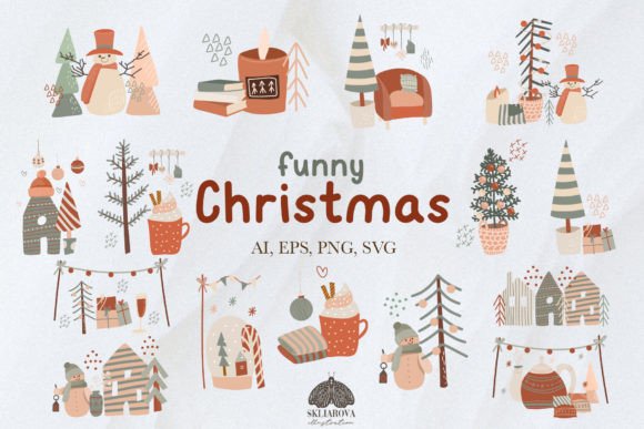 A Designer’s Look at Funny Christmas Clipart for Embroidery