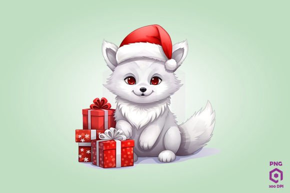 A Festive Arctic Fox Graphic for Brand Illustrations