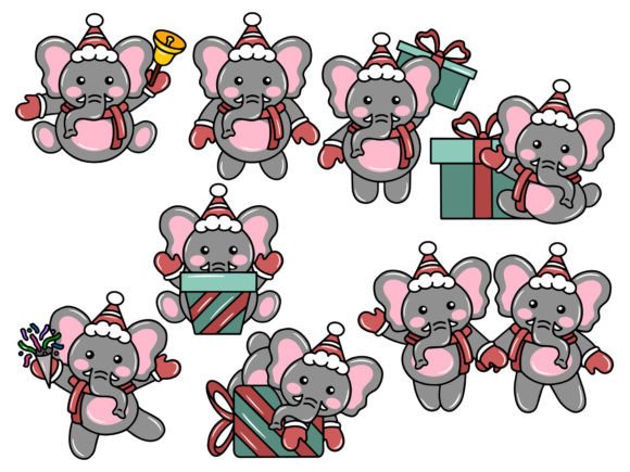 A Festive Elephant Graphic for Crafting Joy