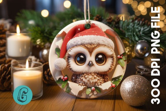 A Festive Owl Graphic for Branding and Illustrations