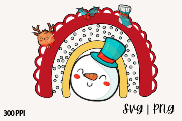A Hand Drawn Christmas Rainbow for Authentic Brand Graphics