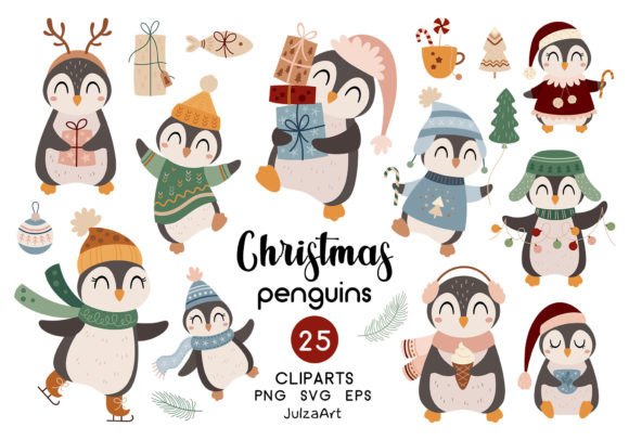 A Practical Review of Christmas Penguins Graphic Illustrations