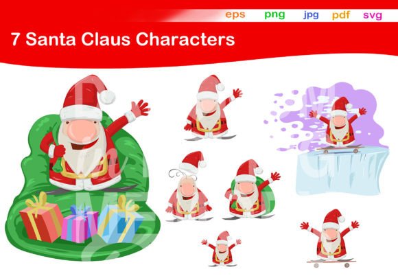 A Review of 7 Christmas Santa Claus Mascot Graphics