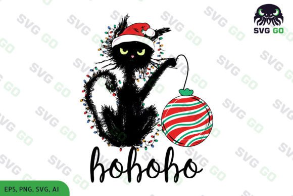 A Review of the Ho Ho Ho Black Cat Christmas Graphics