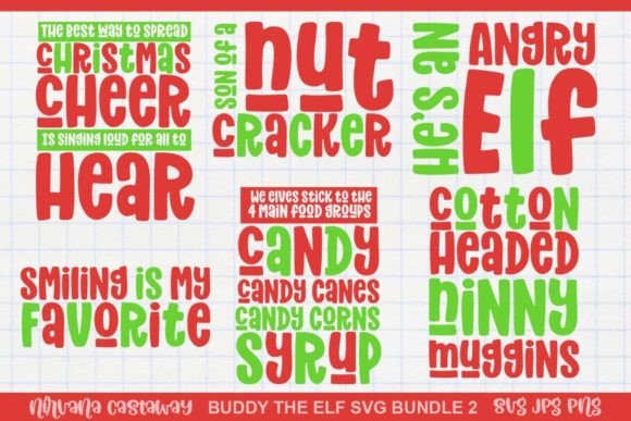 Buddy the Elf Quotes SVG: Festive Graphics for Crafts