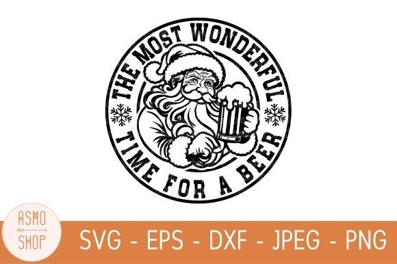 Christmas Beer SVG for Festive Graphics and Illustrations