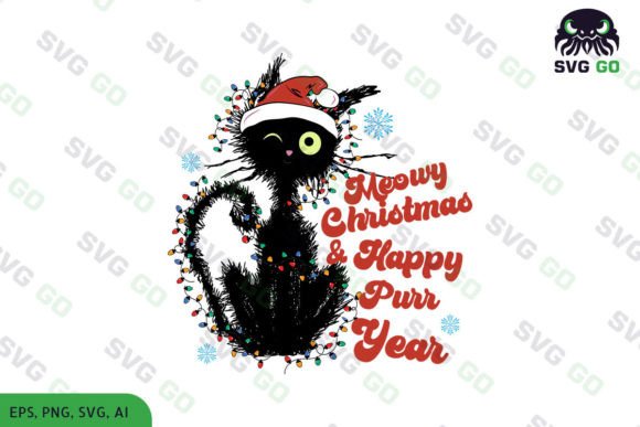 Elevating Holiday Content with Playful Christmas Cat Graphics