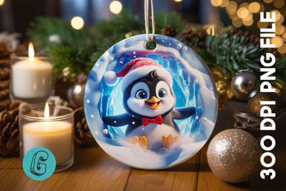 Penguin Holiday Graphics for Your Digital Product Shop