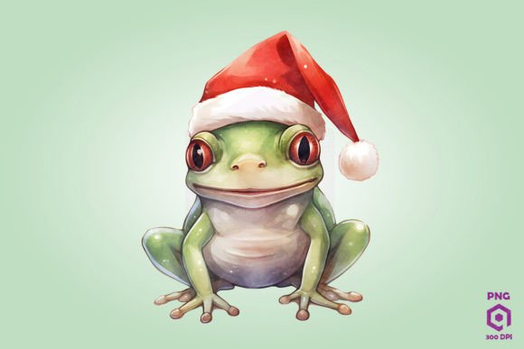 The Christmas American Green Tree Frog Graphics for Festive Branding